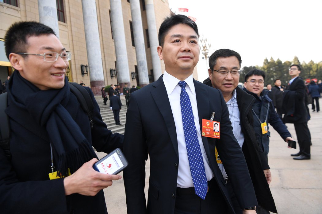 中国电商集团京东的创始人兼执行总裁刘强东，摄于今年3月。 CHINA NETWORK/REUTERS