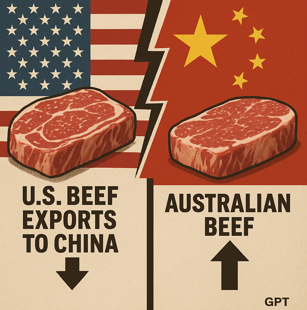 中美贸易战重燃 美牛对华出口归零 澳洲牛肉“乘虚而入”